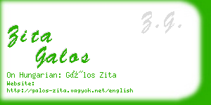 zita galos business card